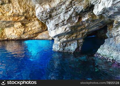 Blue Caves inside (Zakynthos, Greece, Cape Skinari )