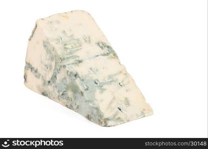 Blue cheese isolated on the white background