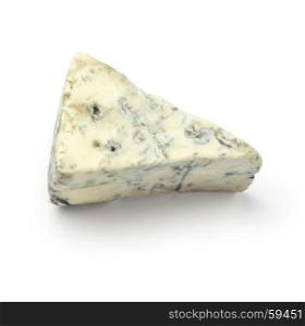 Blue cheese isolated on white with clipping path