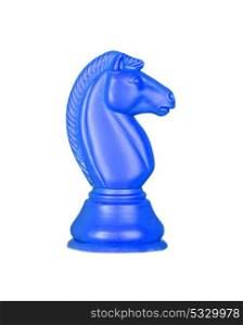 Blue chess piece isolated on white background
