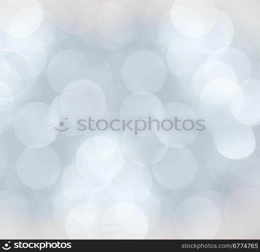 Blue christmas background with bokeh lights