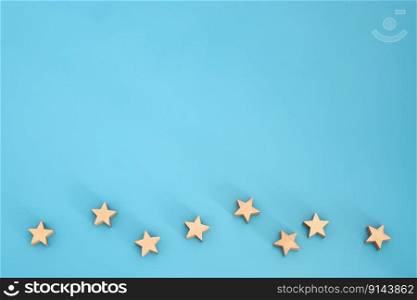 Blue Christmas composition with stars. Trendy Xmas background, mockup. Modern design. Free space for text, copy space. Flat lay, top view. Blue Christmas composition with stars. Trendy Xmas background, mockup. Modern design. Free space for text, copy space. Flat lay, top view.