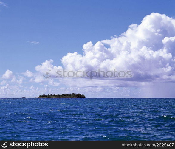 blue clouds over sea