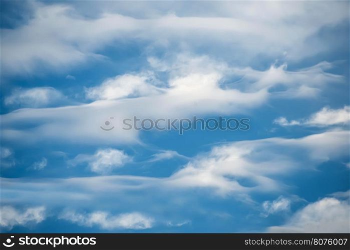 Blue cloudy sky. Sky background