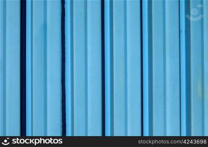 Blue color corrugated iron sheet as background