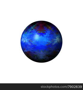 Blue color globe on white background.