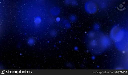 Blue colorful starry sky, horizontal galaxy background banner. Blue colorful starry sky, horizontal galaxy background