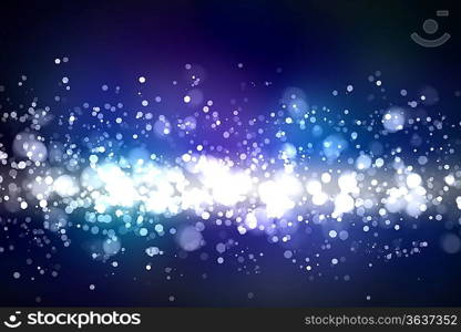 Blue colour bokeh abstract light background. Illustration