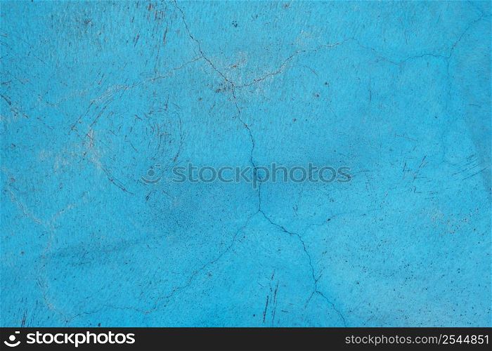 blue concrete wall background and texture with copy space.