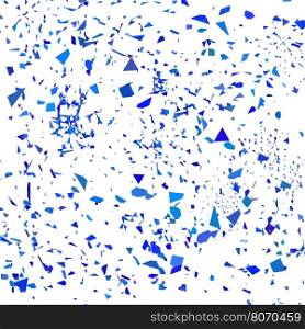 Blue Confetti Isolated on White Background. Set of Particles.. Blue Confetti. Set of Particles.