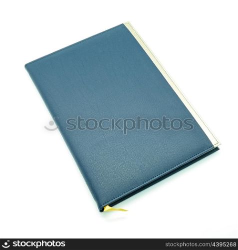 Blue cover of memo book for use