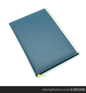 Blue cover of memo book for use
