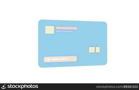 blue credit card minimal on white background business finances concept. cartoon style Credit card minimal. payment and banking concept. banking finance transaction Payment online 3d rendering