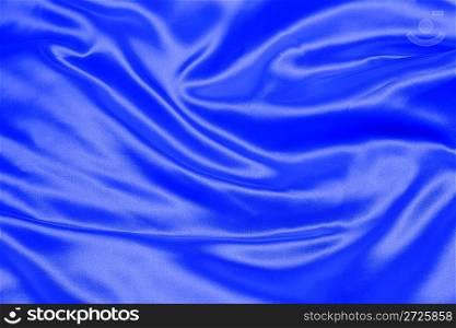 blue crumpled silk fabric textured background