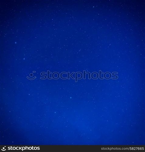 Blue dark night sky with many stars. Big Dipper on space milkyway background