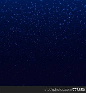 Blue dark sky with stars or snowflakes beauty wallpaper pattern holiday EPS 10