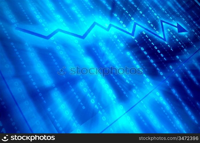 blue data space abstract financial background
