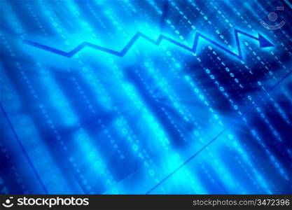 blue data space abstract financial background