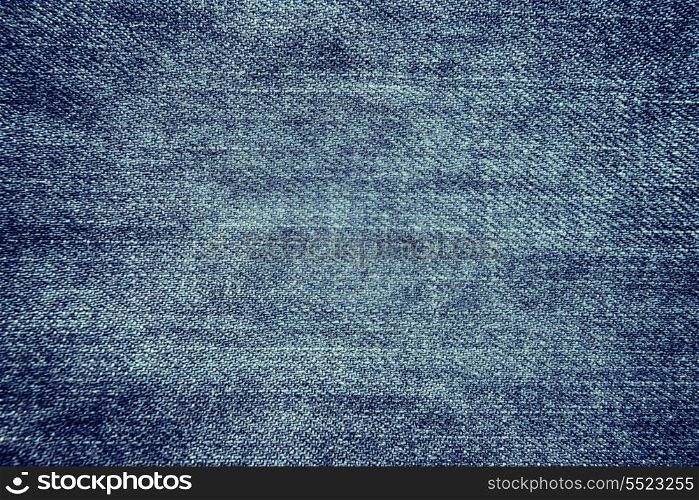 Blue denim texture background, close up