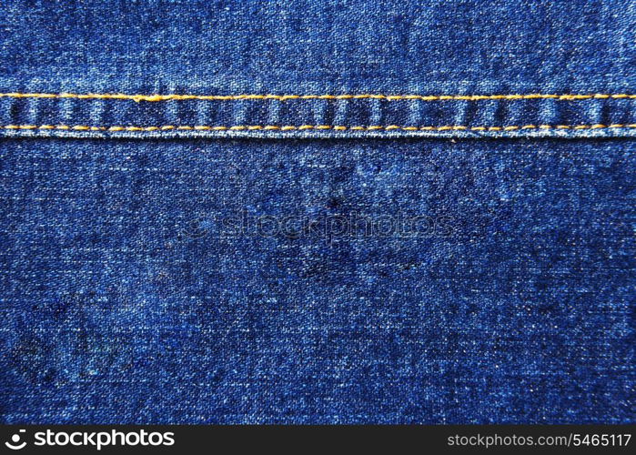 Blue denim texture with seam