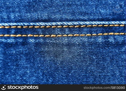 Blue denim texture with seam