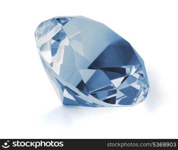 Blue diamond isolated on white