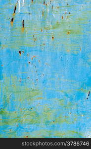 Blue Distressed Background - old weathered paint.