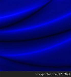 Blue Drapery. Abstract Background - Blue Glossy Silky Drapery - Illustration