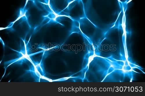 Blue energy flows motion background (seamless loop)