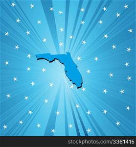 Blue Florida map, abstract background for your design