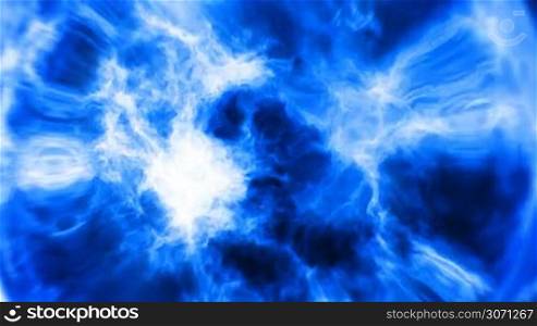 Blue flowing energy abstract background (seamless looping)