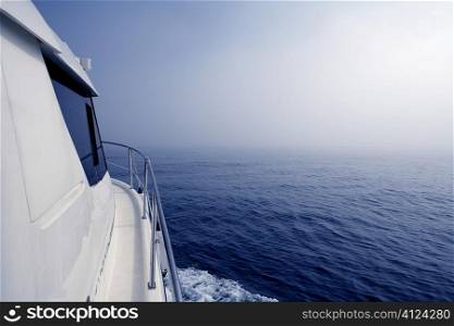 Blue fog sea in a foggy day low visibility