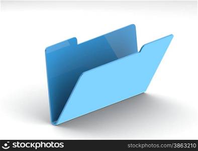 Blue folder image with hi-res rendered artwork that could be used for any graphic design.. Blue folder