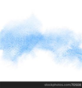 Blue formless watercolor stain - abstract background