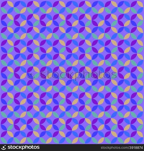 Blue Geometric Circle Pattern. Abstract Blue Round Background.. Blue Geometric Circle Pattern