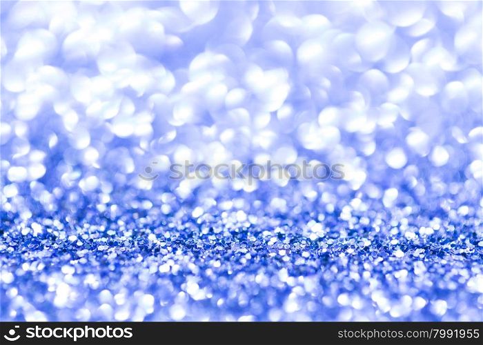 Blue glitter background. Blue glitter blurred background with copy space