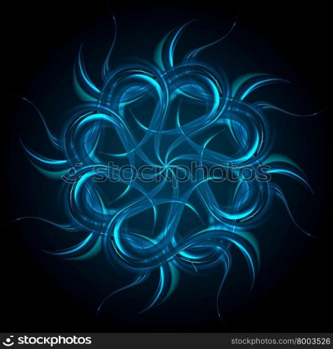Blue glow wavy pattern shape. Blue glow wavy shape background