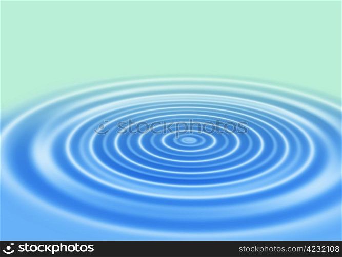 blue gradient abstract background with rings on a water surface