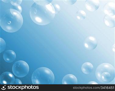 blue gradient background and abstract air bubbles