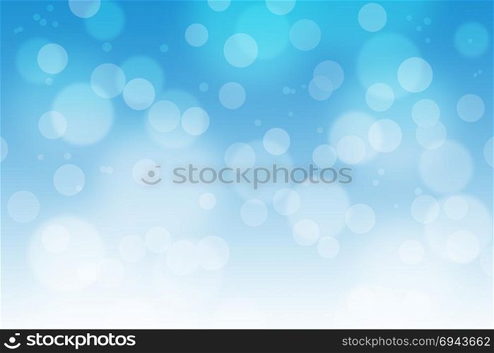 Blue gradient background with bokeh.
