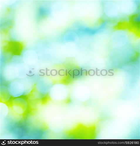 Blue, green and yellow light spots can be used for holiday abstract background