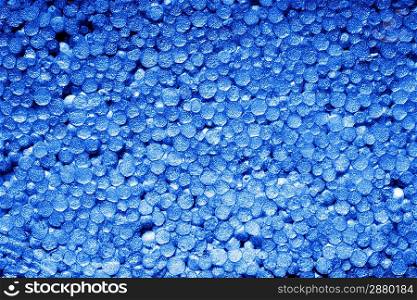 Blue grunge plastic foam bubbles