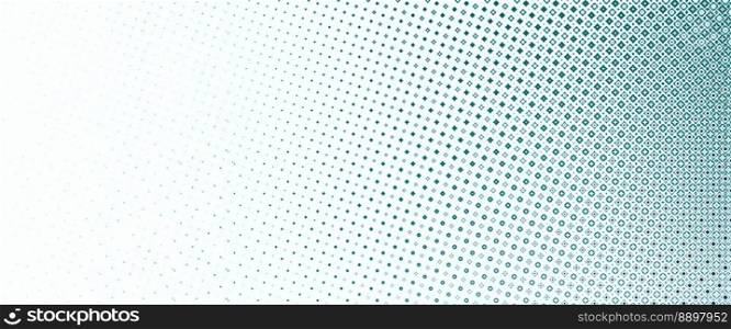 Blue halftone abstract background, geometric square dots halftone gradient pattern background