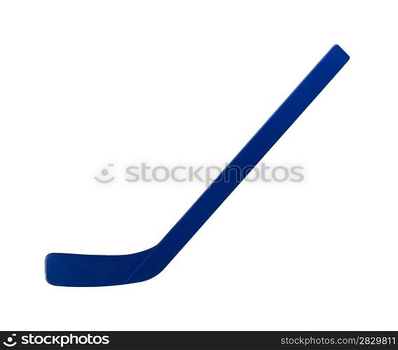 Blue hockey stick used for playing the sport of hockey - path included