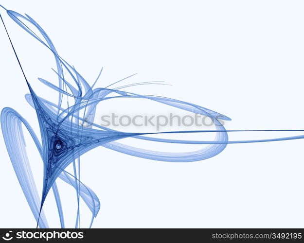 blue hyperbolic abstraction on white background