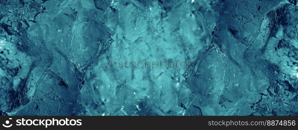 Blue ice pattern texture background.