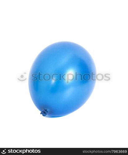 Blue Inflatable balloon isolated on white