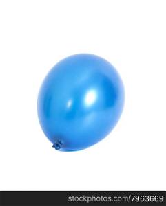 Blue Inflatable balloon isolated on white