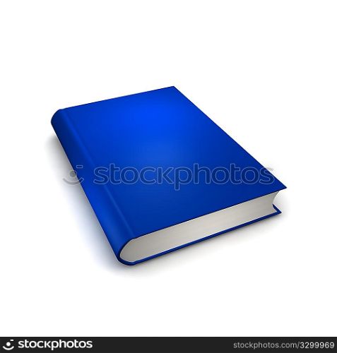 Blue isolated book