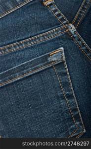 blue jeans back pocket (background or texture)